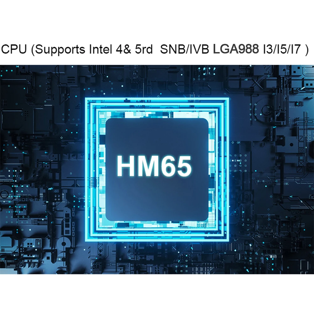 Placa base de ordenador HM65, Compatible con DDR3 1066/1033/1600, LGA988, todo en 1, 16GB de memoria, M.2, SATA, MSATA, USB2.0, VGA, HDMI - imagen 5