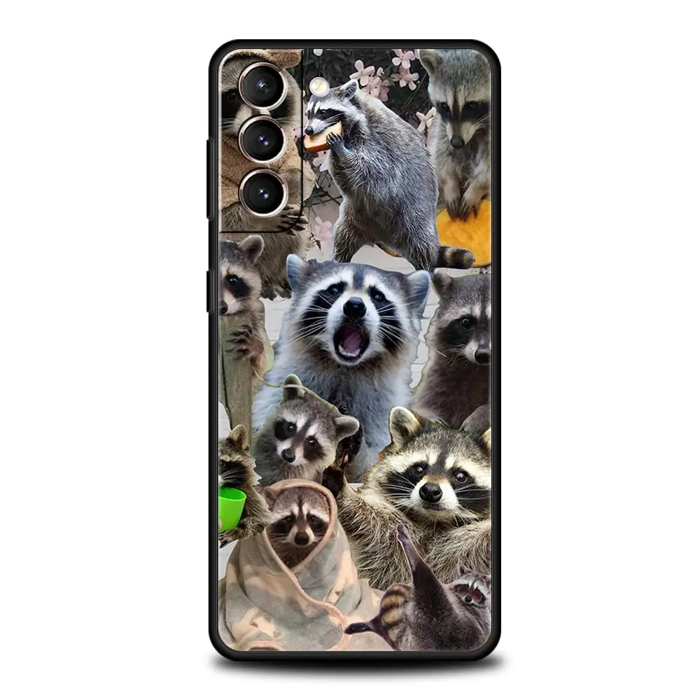 Funda de teléfono mapache para Samsung Galaxy S24 S23 S22 S20 Ultra S21 FE 5G S10 S9 Plus S10E S8 funda de silicona suave - imagen 5