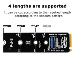 Adaptador M.2 a USB 3.0 y PCIe X1 – 2230 2242 2260 2280