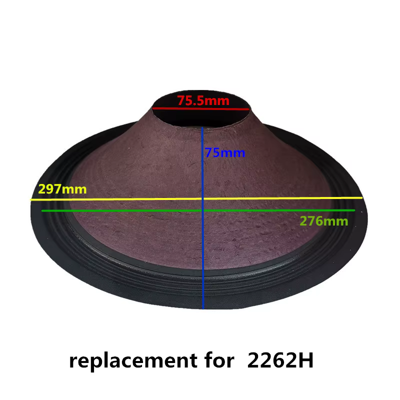 Cono de papel para altavoz Woofer, Kit de reparación envolvente de tela en forma de W de 296mm, bobina de voz de 75,5/100mm para sistema DIY de estudio de cine en casa, 1 ud. - imagen 5