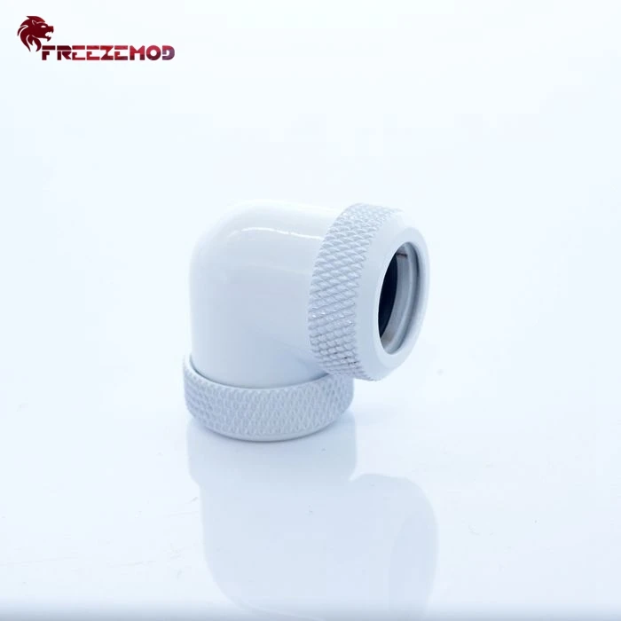 FREEZEMOD Accesorio de tubería dura y conector en ángulo de 90 grados para OD 14 mm PETG/acrílico/conector de tubería rígida de metal HYGKN-T90 - imagen 4