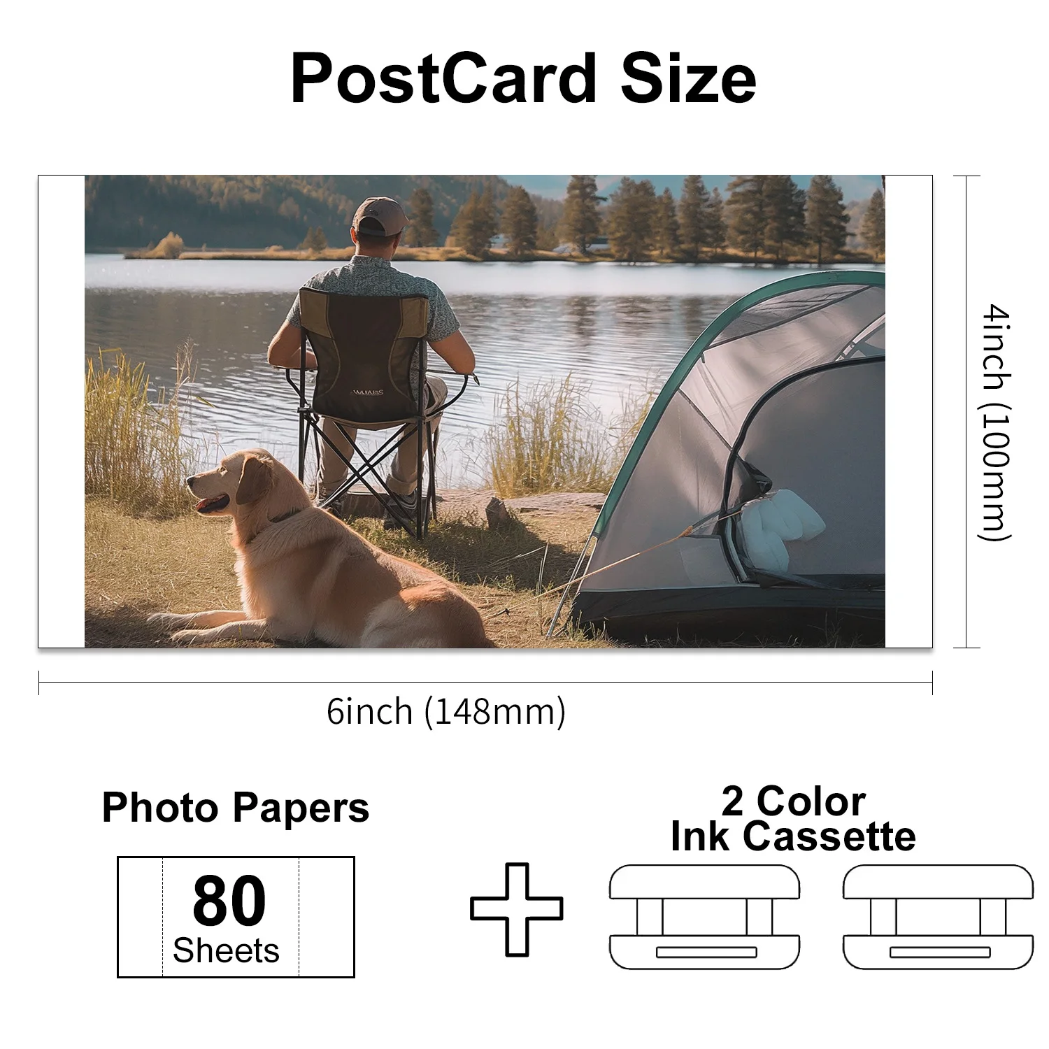 Compatible con Liene Amber M100 M200 4x6 ''recarga de cartuchos de papel fotográfico solo Compatible con impresora DHP512 DHP513 - imagen 3