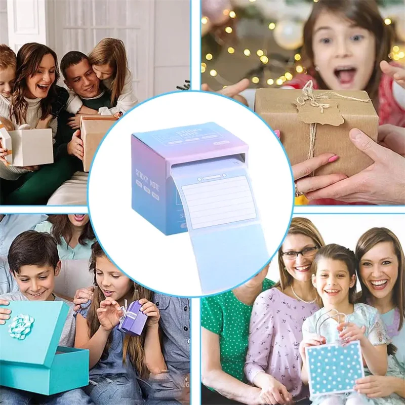 Rollo de notas adhesivas extraíbles, 256 hojas, cinta adhesiva, almohadillas para notas adhesivas, etiqueta adhesiva para notas y escritura - imagen 5