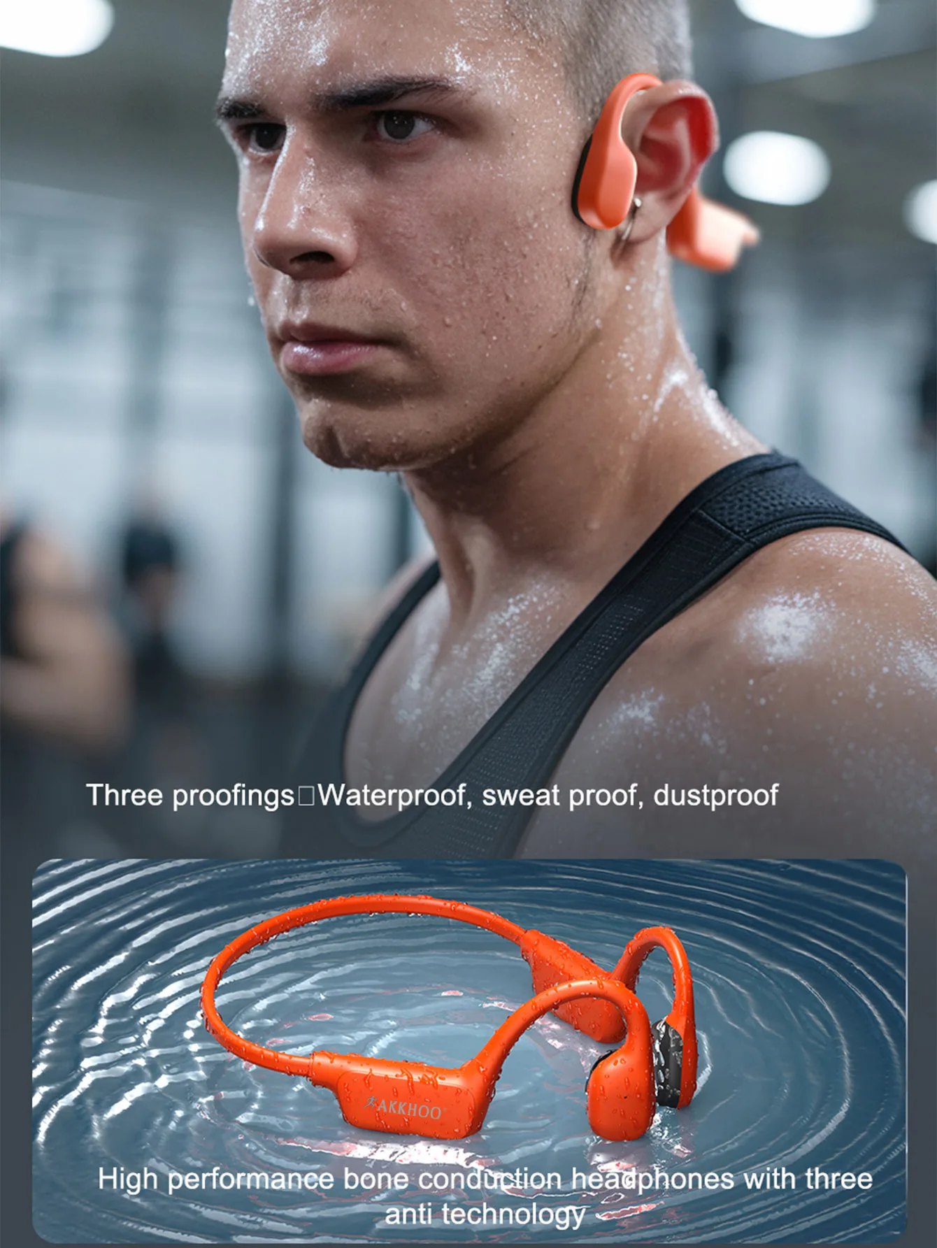 Auriculares de conducción ósea de proceso de tres pruebas, función de cancelación de ruido ENC, auriculares Bluetooth para deportes al aire libre - imagen 5