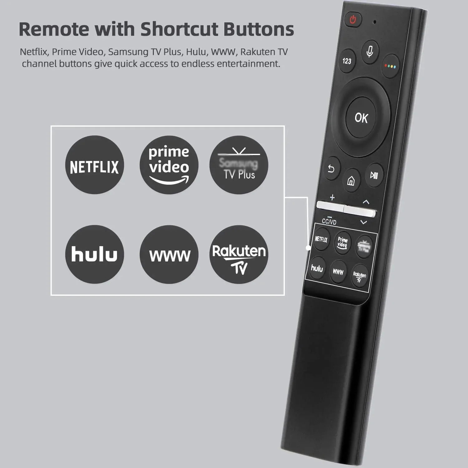 New RM-A6 Remote for Samsung TV Voice Remote, Compatible with Samsung Smart QLED 4K 8K UHD HDTV - imagen 2