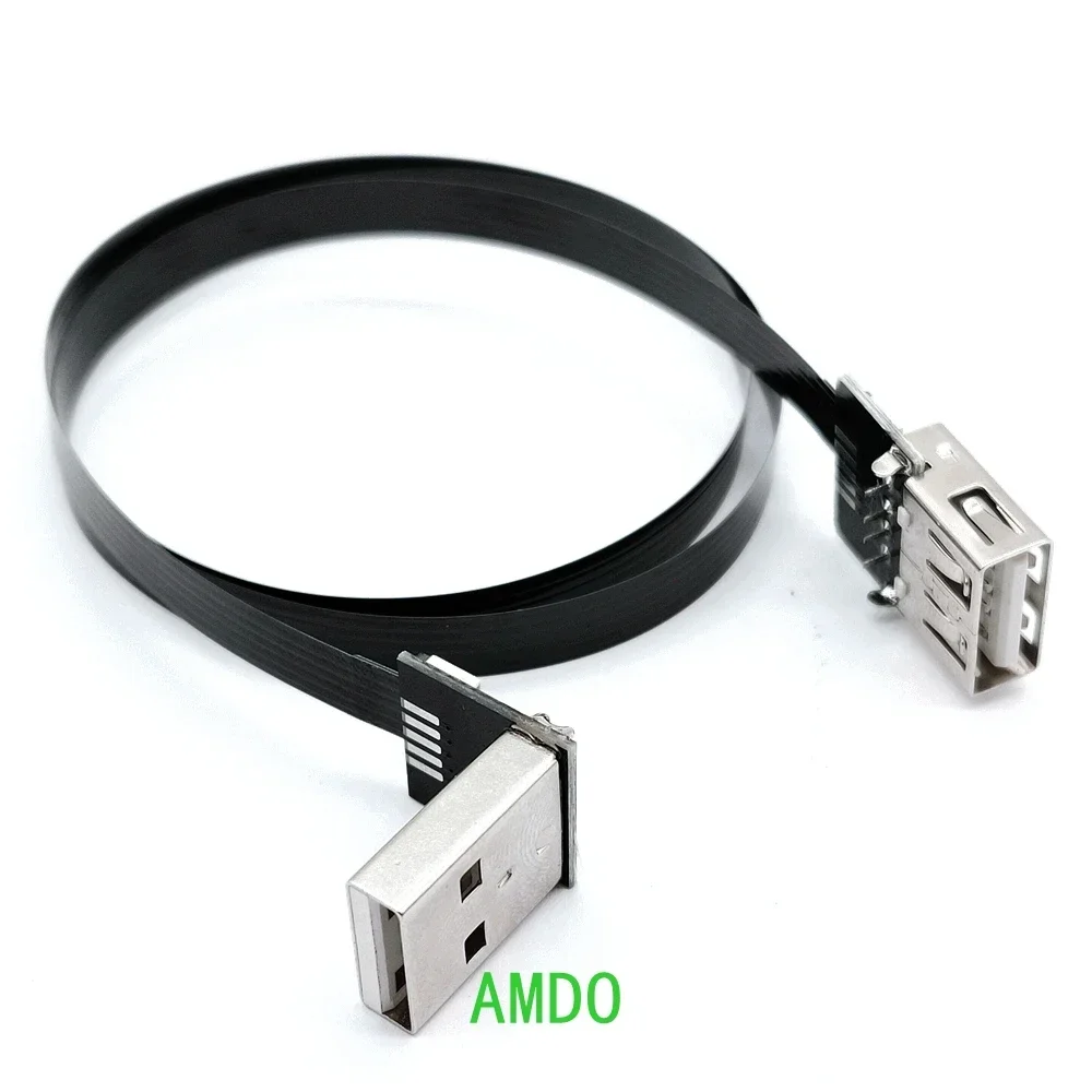 Cable USB 100 de 5CM-2,0 CM, Cable de extensión tipo A, USB macho A hembra, HDD, ángulo de supervelocidad de 90/270 grados, ángulo arriba/abajo - imagen 2
