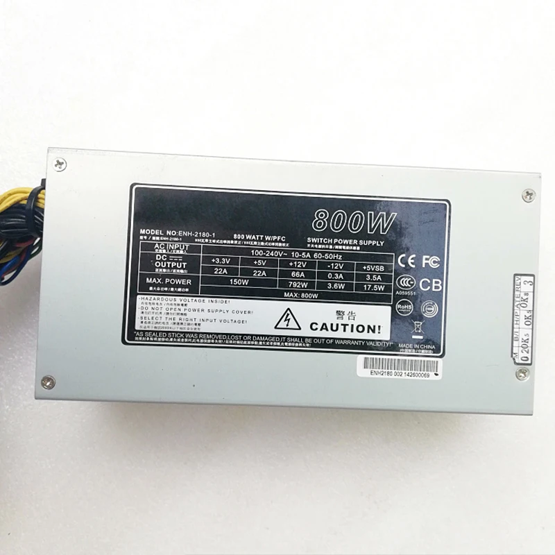 Para fuente de alimentación para mejorar 24+8+4+4 funciona bien ENH-2180-1 2U 800W - imagen 4