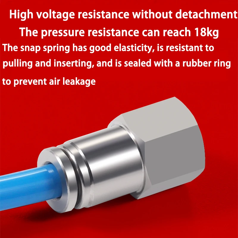 Accesorio de manguera neumática de acero inoxidable 304, conector de tubo de aire PCF 1/8 1/4 3/8 1/2 BSP, accesorios de tubería de liberación rápida PCF14-02 PCF12 - imagen 4