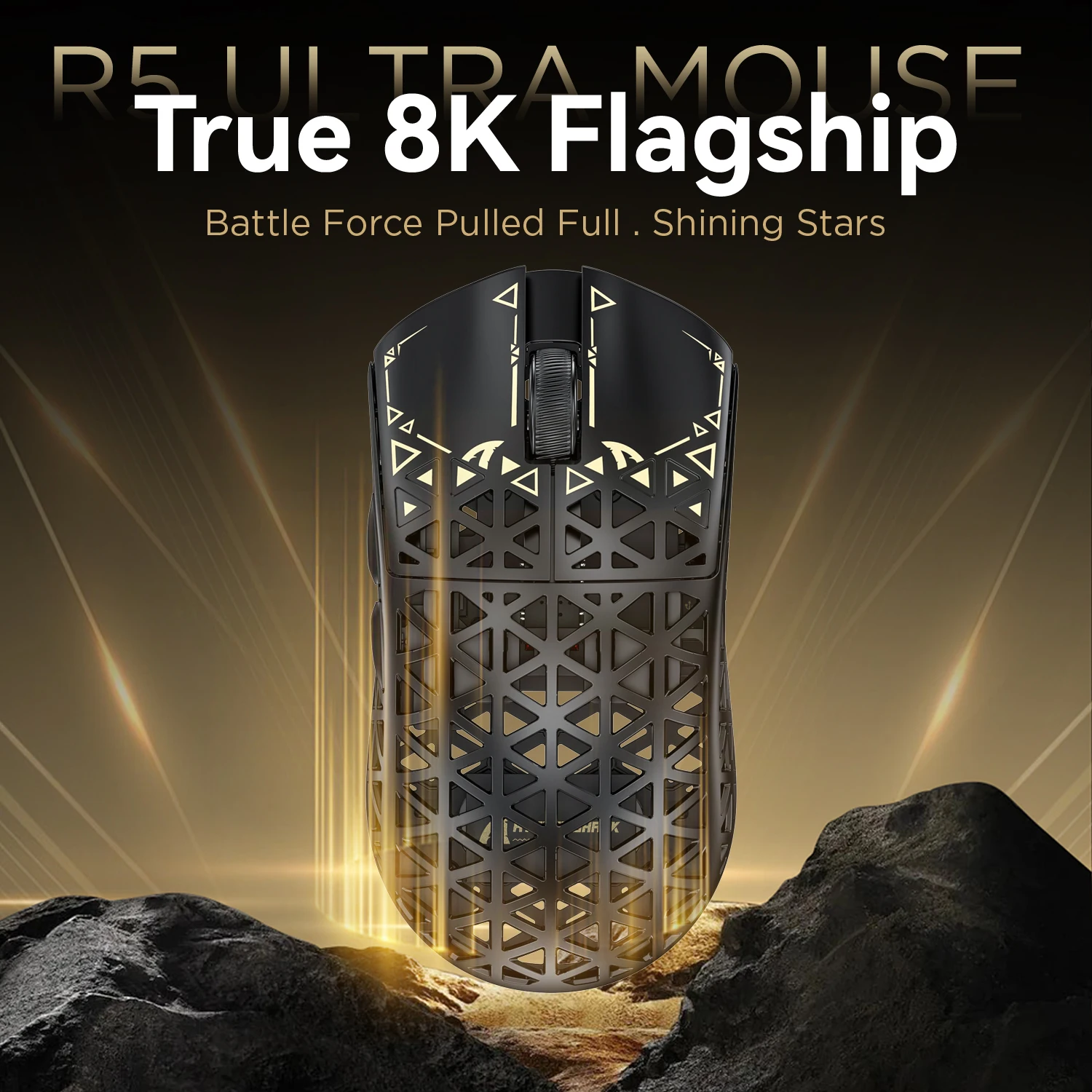 ATTACK SHARK R5 ULTRA Bluetooth Mouse 8K Polling, Sensor PAW3950MAX, 42,000 DPI, fibra de carbono ultraligera para juegos Pro Esport - imagen 3