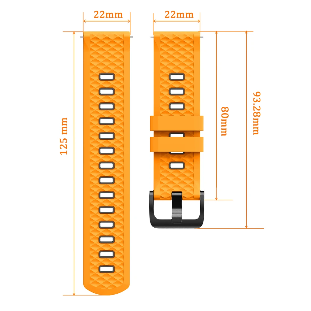 Correa de silicona de 22mm para Xiaomi Watch color 2 S3 S2 S1 Active S4 Sport Mi Watch Band para SUUNTO RACE 2/S pulseras suaves - imagen 2
