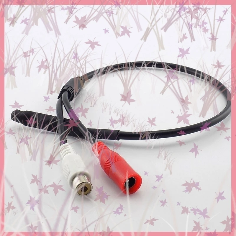 1/3/5pcs DC 12V Mini Microphone Pickup Sound Monitor Audio Pickup RCA Power Cable for Cctv Camera DVR Video Surveillance B6 - imagen 2
