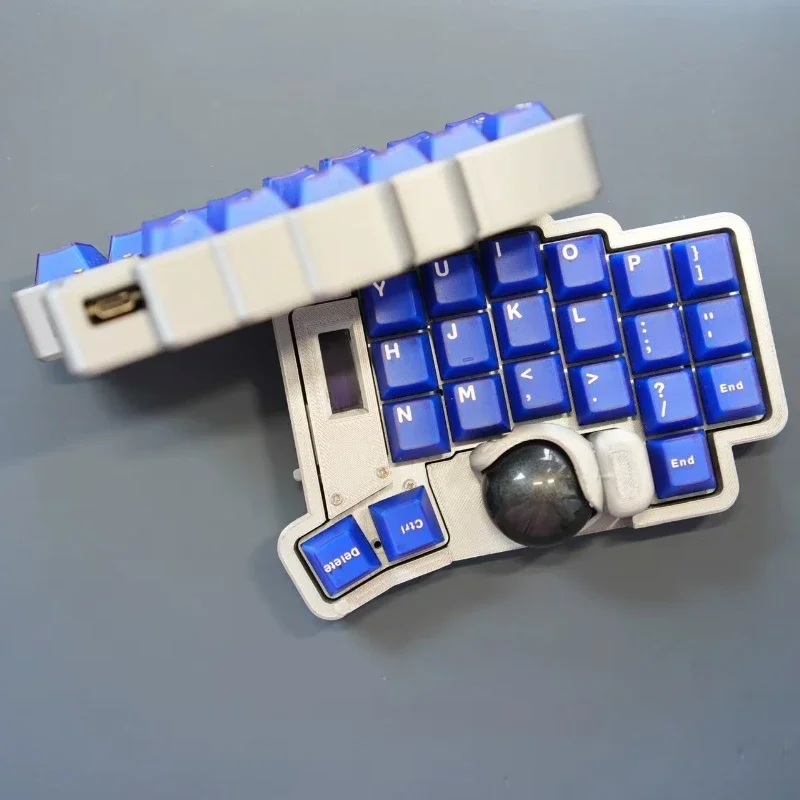 Nuevo Trackball 44 teclado dividido ergonómico personalizado Hot Swap ZMK modo Dual Bluetooth inalámbrico/tipo-c Kit de teclados mecánicos divididos - imagen 5