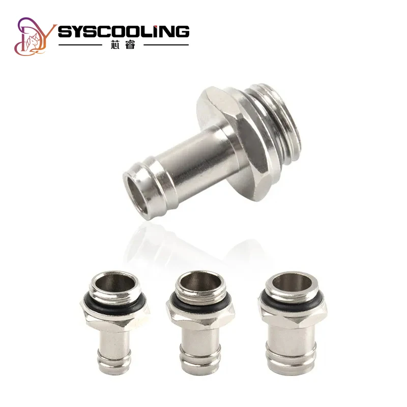 Sysscooling conector de Pagoda, accesorios de refrigeración por agua, manguera G1/4, rosca, lengüeta, ID, 6mm, 8mm, 10mm, tubo suave, accesorio de cobre