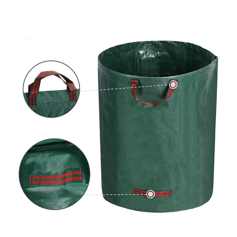 Bolsa de almacenamiento de residuos de jardín de gran capacidad, 32gal, 72gal, bolsa de hojas reutilizable, contenedores de basura plegables, contenedor de recolección - imagen 4