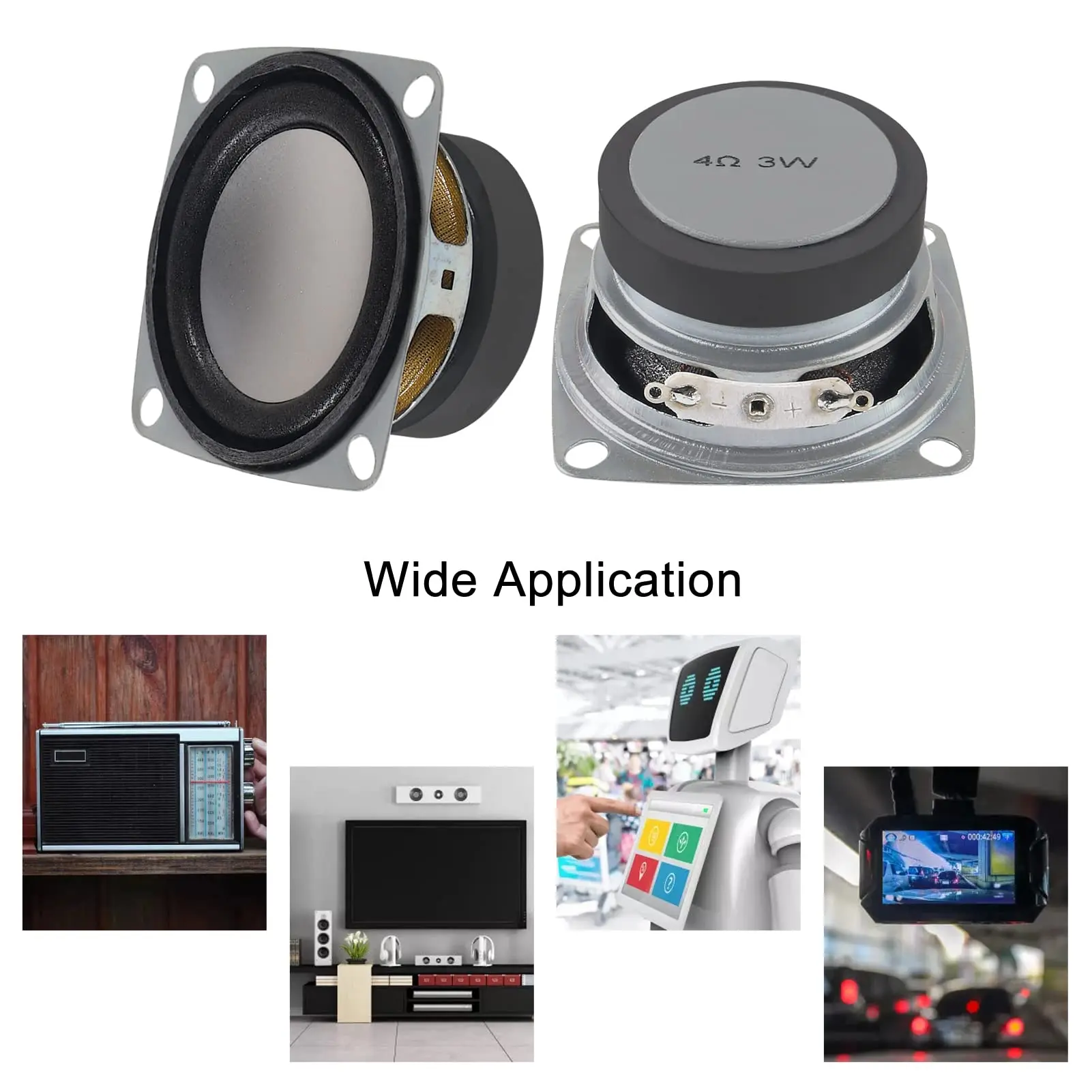 2 uds 2 "4Ohm 3W DIY pequeño altavoz de Audio de rango completo altavoz estéreo Woofer para Arduino y altavoz DIY - imagen 4