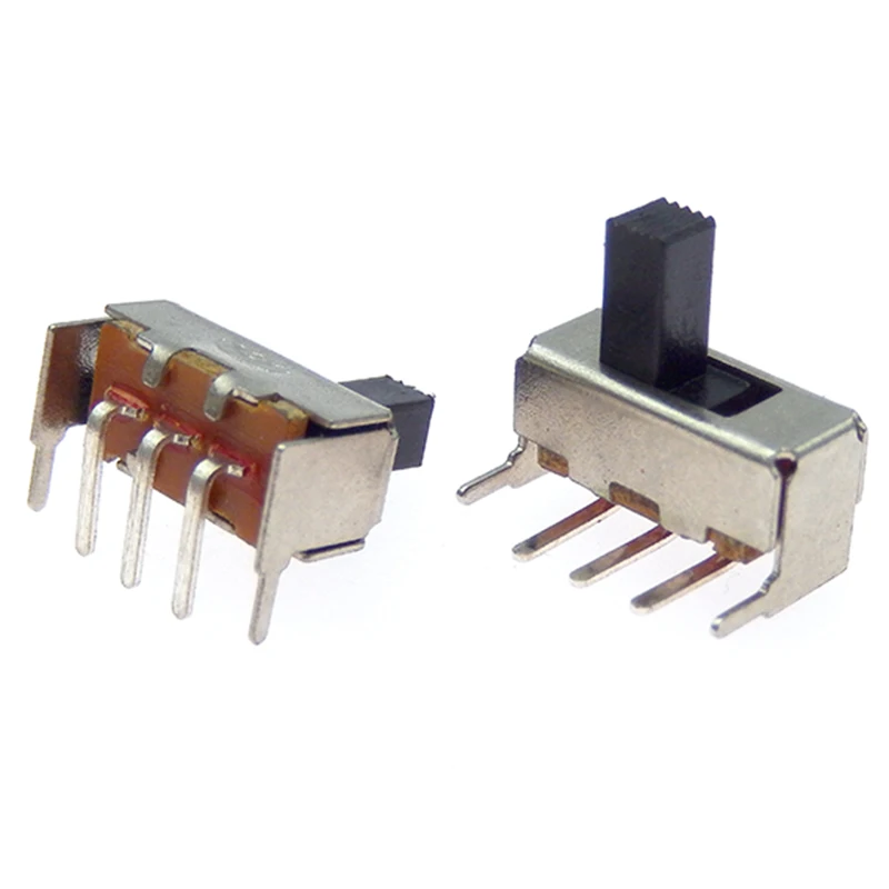 10 Uds SK-12F14G3/4/5/6MM 2 posiciones 1P2T Panel PCB ángulo deslizamiento Horizontal interruptor de palanca de alimentación - imagen 3