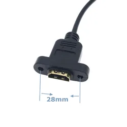 Extensión Micro HDMI Hembra para Panel con Tornillo de Fijación