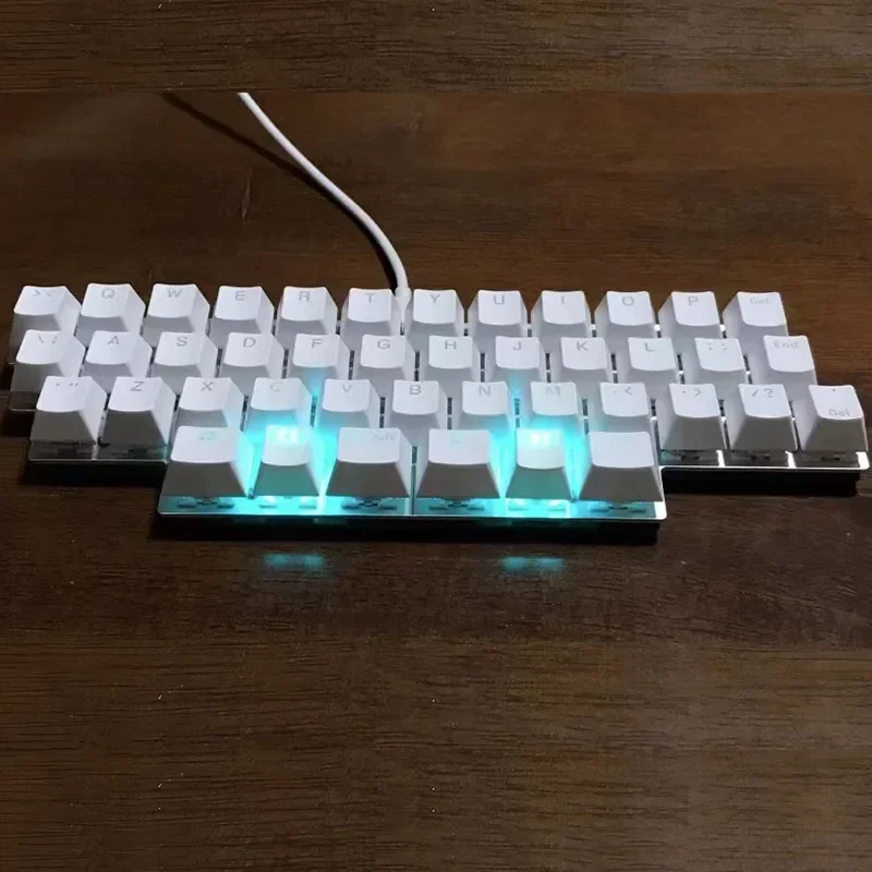 Teclado con cable dividido, teclado ergonómico, personalizado, intercambiable en caliente, QMK VIA, cambio de teclas, Teclado mecánico para juegos DIY, 42 diseños - imagen 4