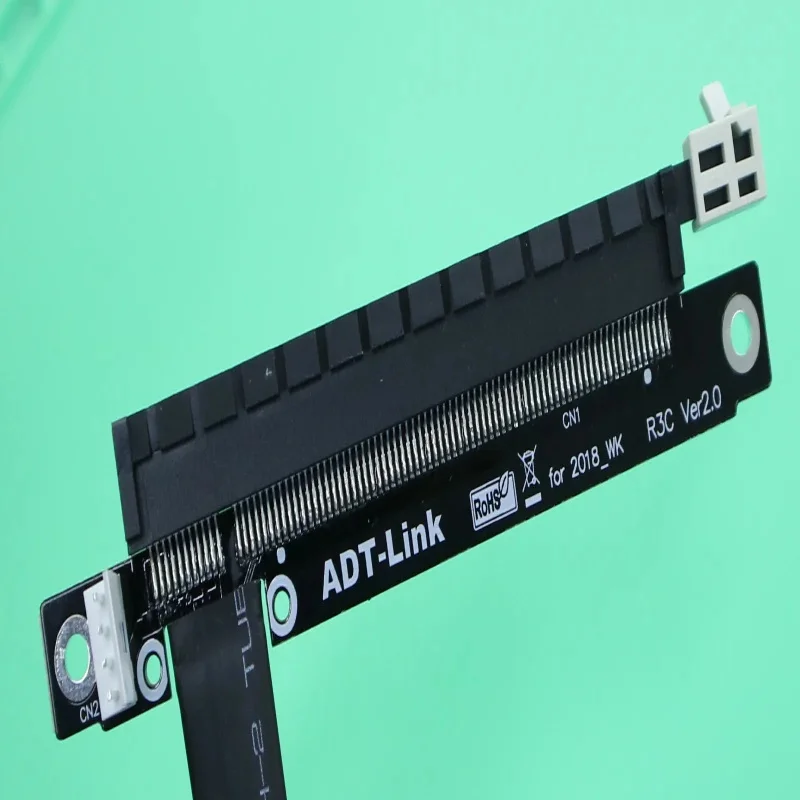 Cable de extensión de tarjeta gráfica PCIe3.0 no USB, adaptador de velocidad completa, convertidor elevador, ADT, X1 A X16 A - imagen 5