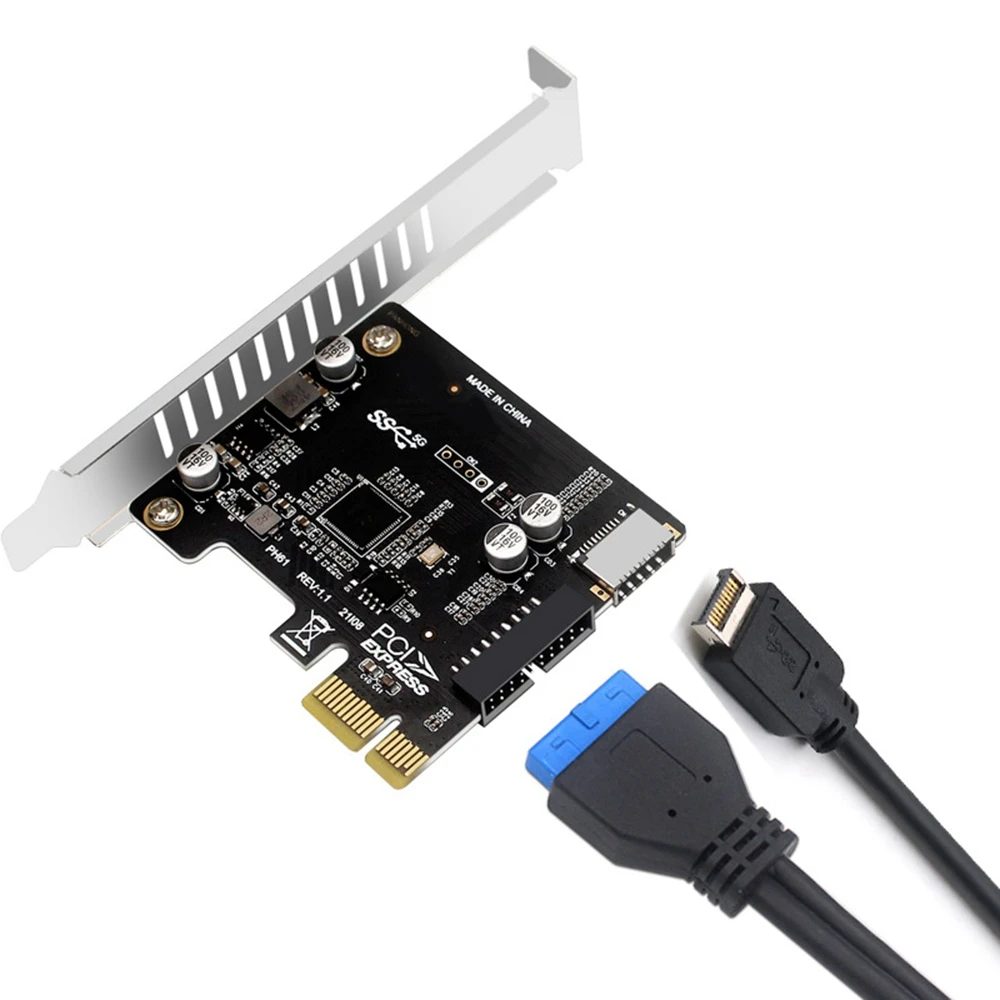 Tarjeta Pci Express Pcie a USB3 tipo E frontal tipo C 19P tarjeta de expansión Compatible con interfaz Pci-E X1 X4 X8 X16 - imagen 4