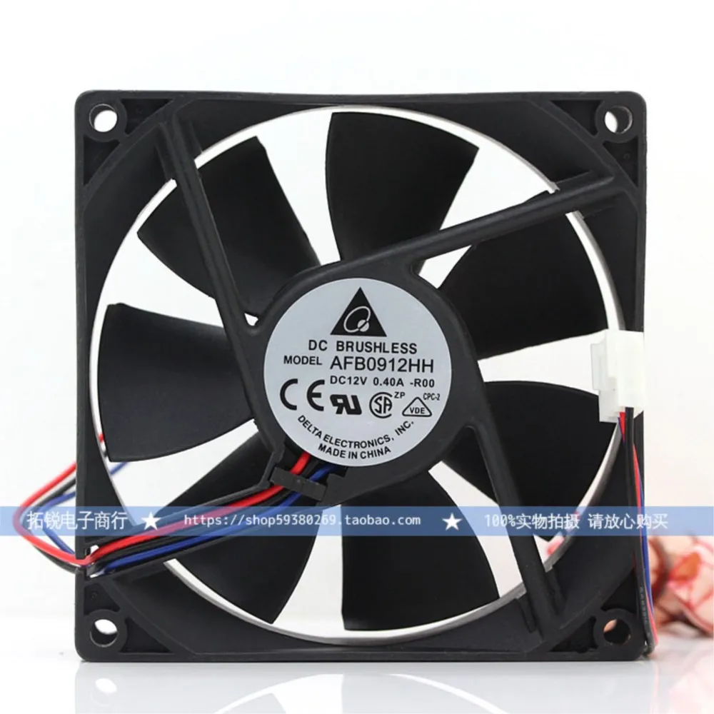 Para Delta AFB0912HH-F00 92x92x25mm 12V 0.40A 5500RPM 80CFM ventilador de servidor de PC de alto flujo de aire - imagen 5