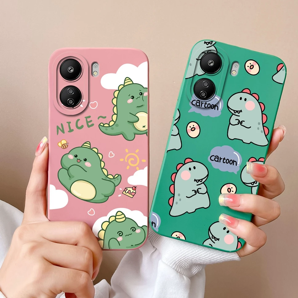 Para Xiaomi Poco C65 Funda de teléfono suave carcasa líquida moda mano corazón gesto Funda protectora para Xiaomi Poco C 65 Funda parachoques - imagen 3