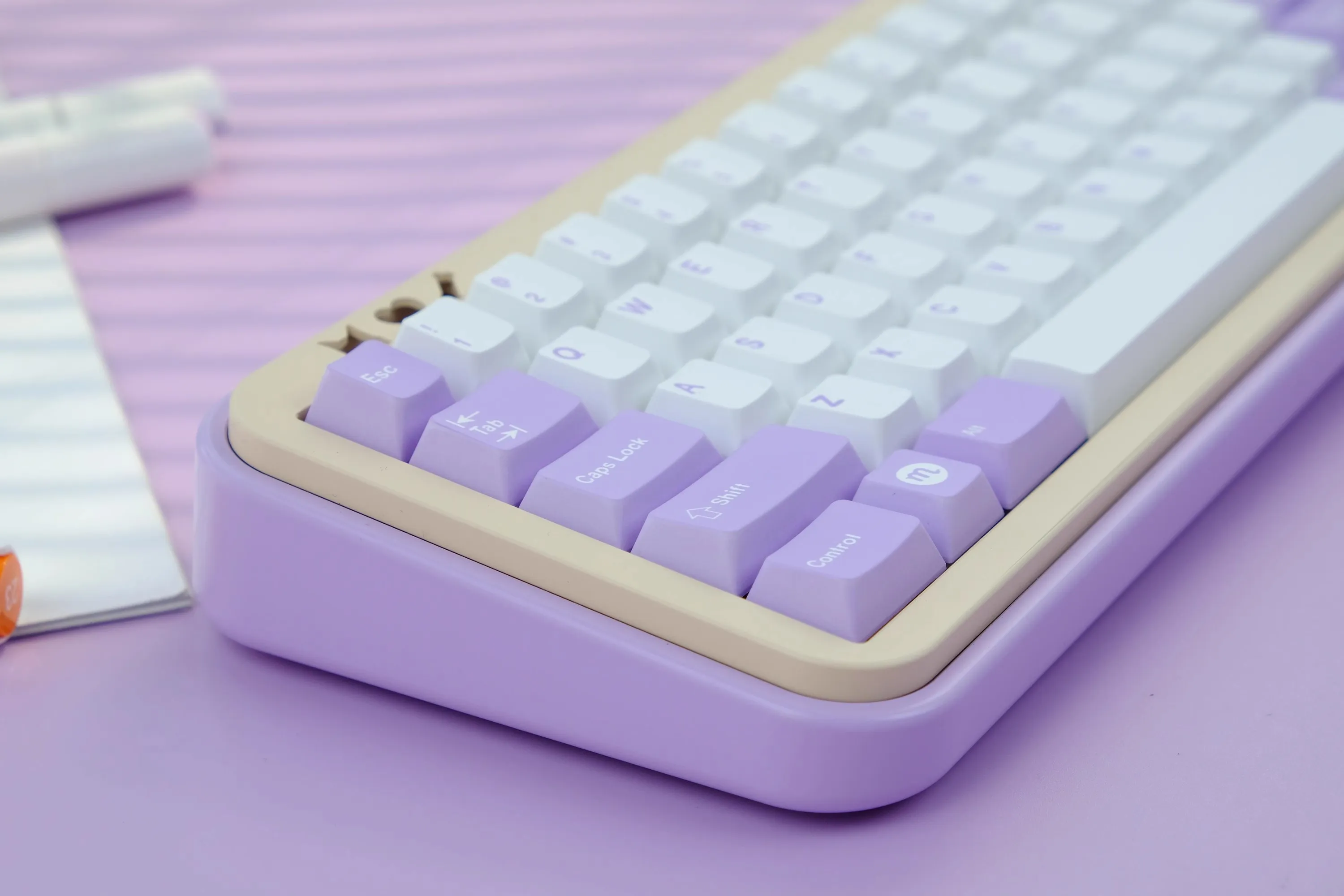 Teclado mecánico Cherry Profile Lavender Purple PBT Dye, sublimación, inglés, MX Switch, 61, 64, 68, 75, 84, 87, 96 - imagen 4