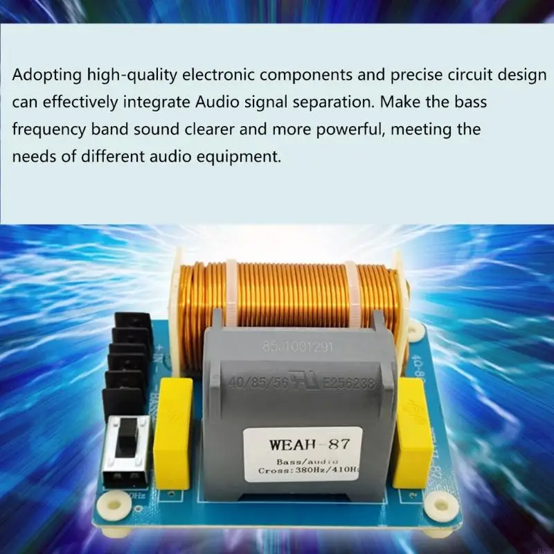 Altavoz de graves de 1200W, divisor de frecuencia de Subwoofer de 410Hz, estéreo Hifi, filtro de graves DIY, accesorios para altavoces - imagen 3