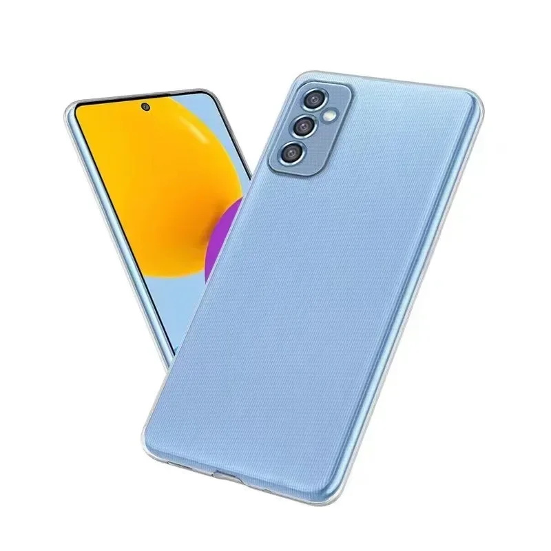 Funda de teléfono transparente para Samsung Galaxy M53, M33, M23, M13, M62, M52, M42, M32, M22, M12, M02, M02S, F23, F13, 5G, silicona suave, delgada, cubierta de lujo - imagen 3