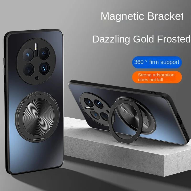 Para Huawei Mate 60 50 40 30 Pro funda dura mate con anillo funda protectora trasera magnética para Mate60 60Pro 40Pro Plus Shell - imagen 2