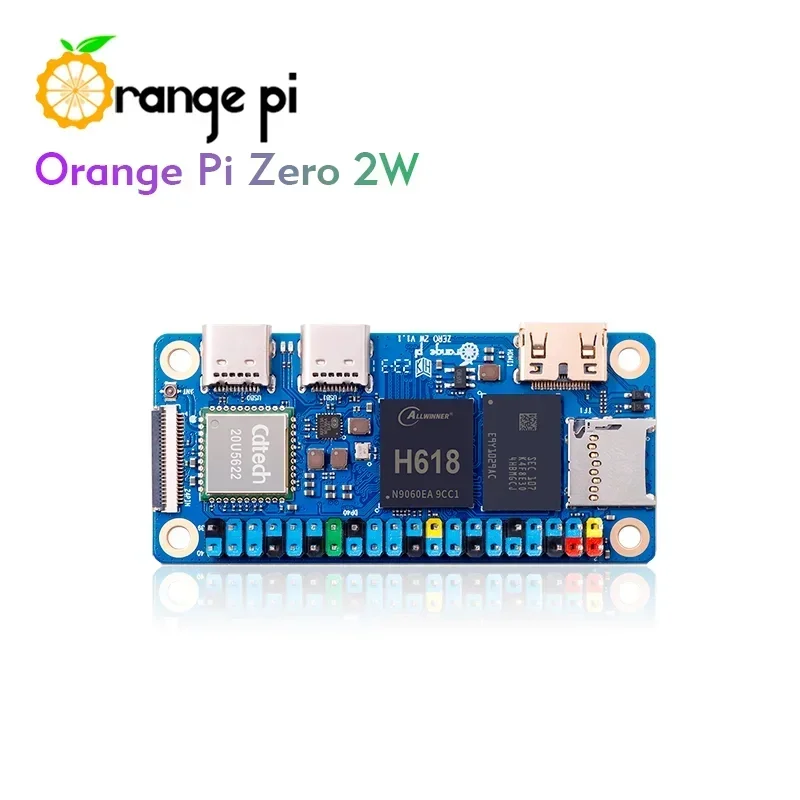 Orange Pi Zero 2W 1GB 1,5GB 2GB 4GB RAM DDR4 Mini PC Allwinner H618 Orange Pi Zero 2W WiFi Bluetooth SBC ordenador de placa única - imagen 3