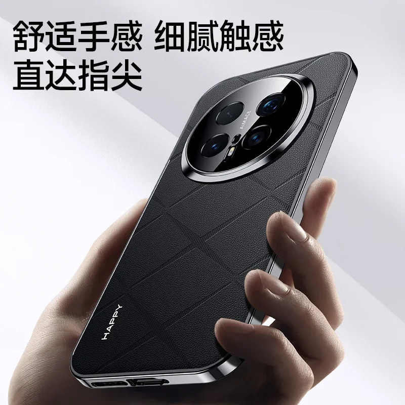 Para Honor Magic 8 Pro funda de marco chapado de cuero de lujo para Huawei Honor Magic8 Pro 8pro Magic 8 Lite protege parachoques a prueba de golpes - imagen 3