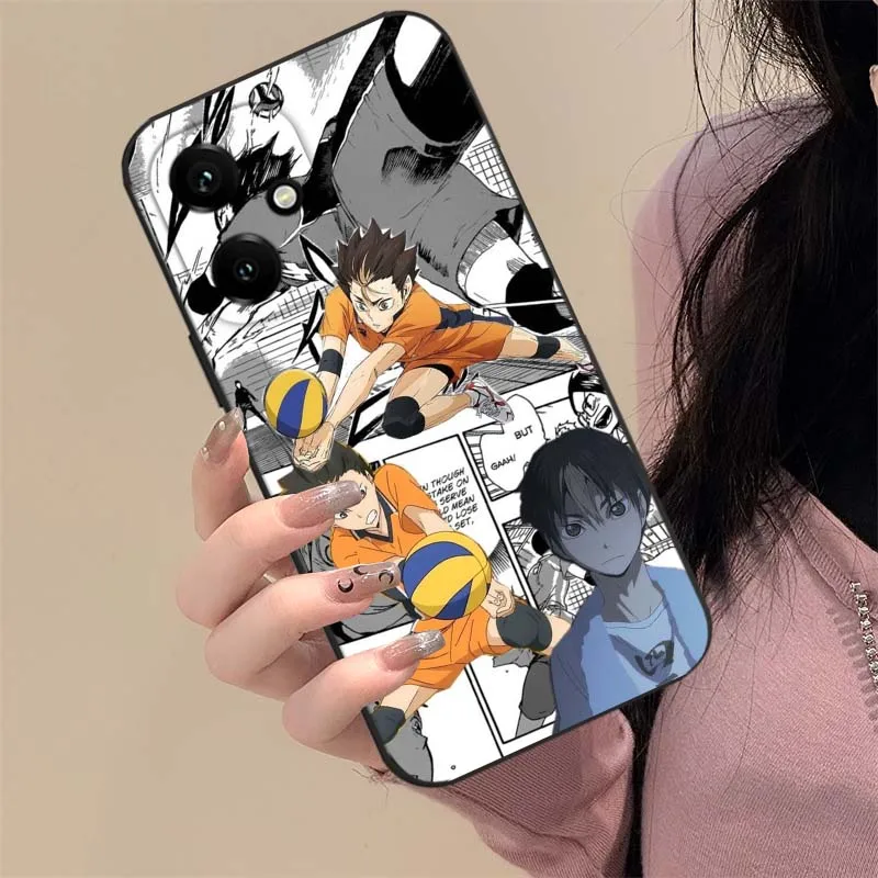 Funda de Anime Nishinoya Yuu para Honor Play 5T 50 4T 40 4 3 30 20 Magic 7 6 5 Lite Pro Plus Youth 5G funda de teléfono negra - imagen 4