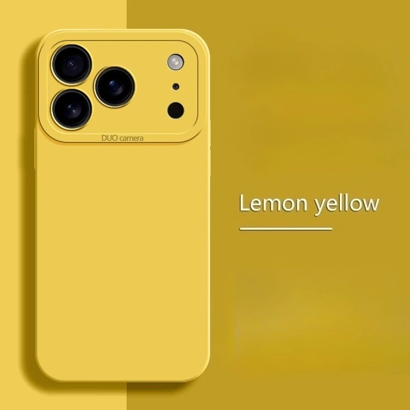 Fundas de silicona líquida para protección de cámara para iPhone 17 Air 16 16e 15 14 Pro Max Funda de silicona suave