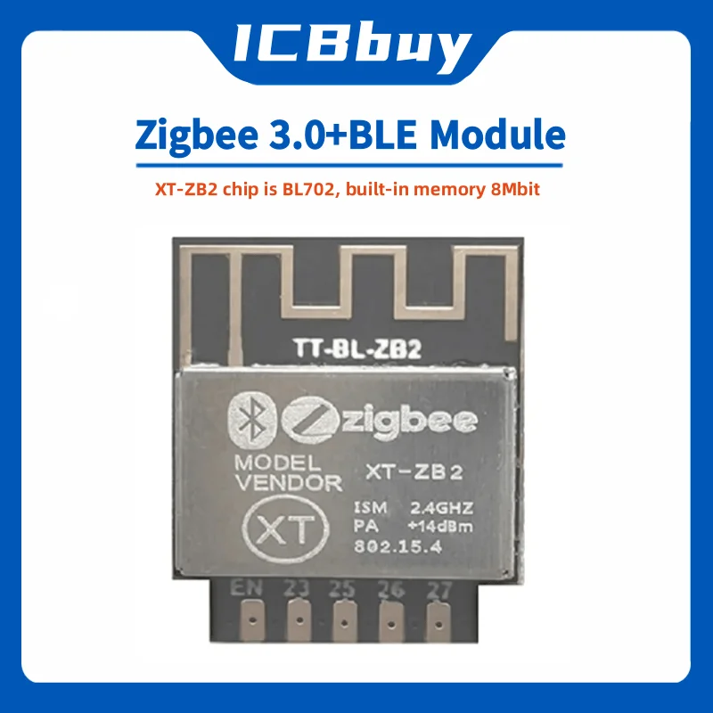 Zigbee 3.0+BLE 5.0 transmisión transparente XT-ZB2 serie BL702 módulo de alto rendimiento de baja potencia