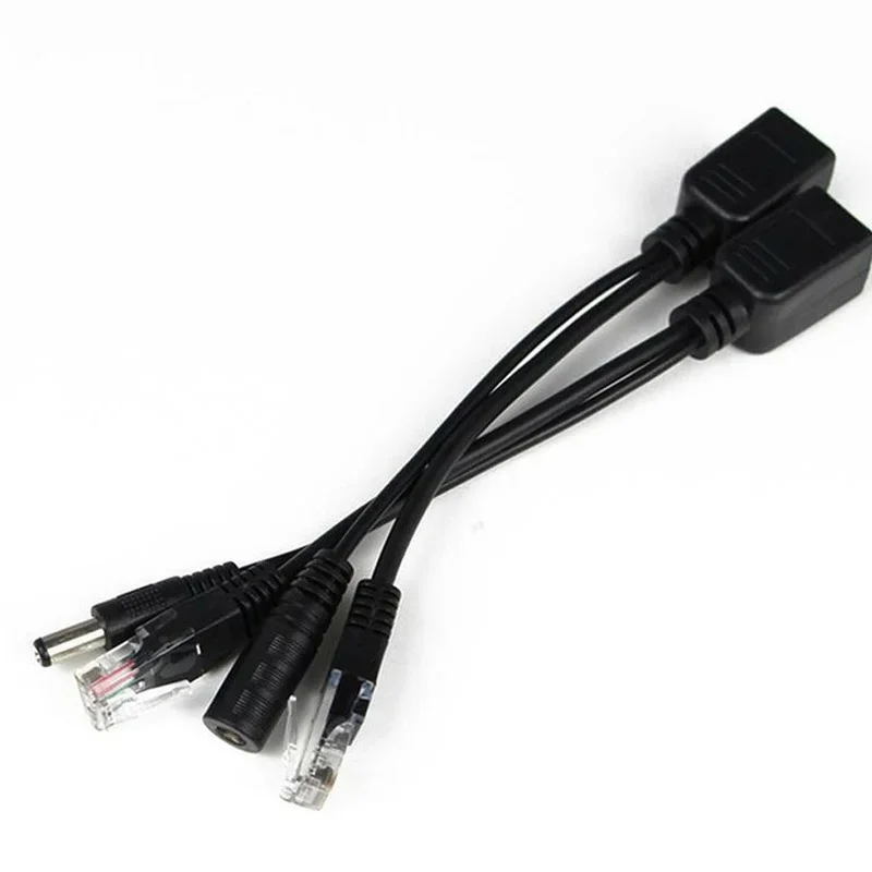 Cable adaptador POE conectores pasiva de Cable Ethernet adaptador de PoE RJ45 inyector conjunto divisor 5V 12V 24V 48V 48V - imagen 3