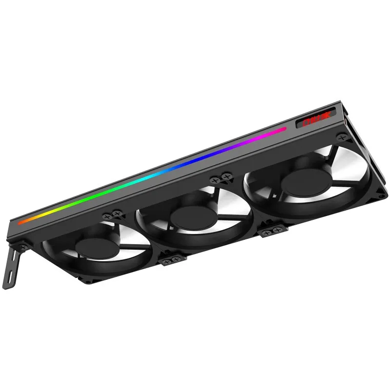 Teucer ARGB GPU tarjeta de vídeo Kit de radiador enfriador PCI tarjeta gráfica compañero 90mm 3 ventiladores 12V 3 pines enchufe 9015 1800RPM ventilador de refrigeración - imagen 4