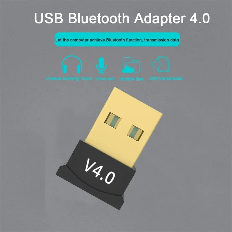 Mini adaptador USB Bluetooth 4,0 Dongle inalámbrico Compatible con V 4,0 USB 2,0 transmisor receptor de Audio para ordenador portátil Windows - imagen 3