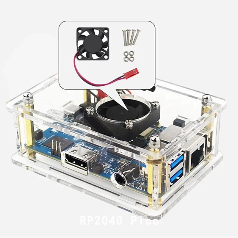 Caja de acrílico transparente para naranja Pi 3 LTS, carcasa protectora - imagen 2
