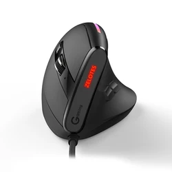 JOMAA Ratón Gaming Vertical RGB 9 Botones 12800 DPI