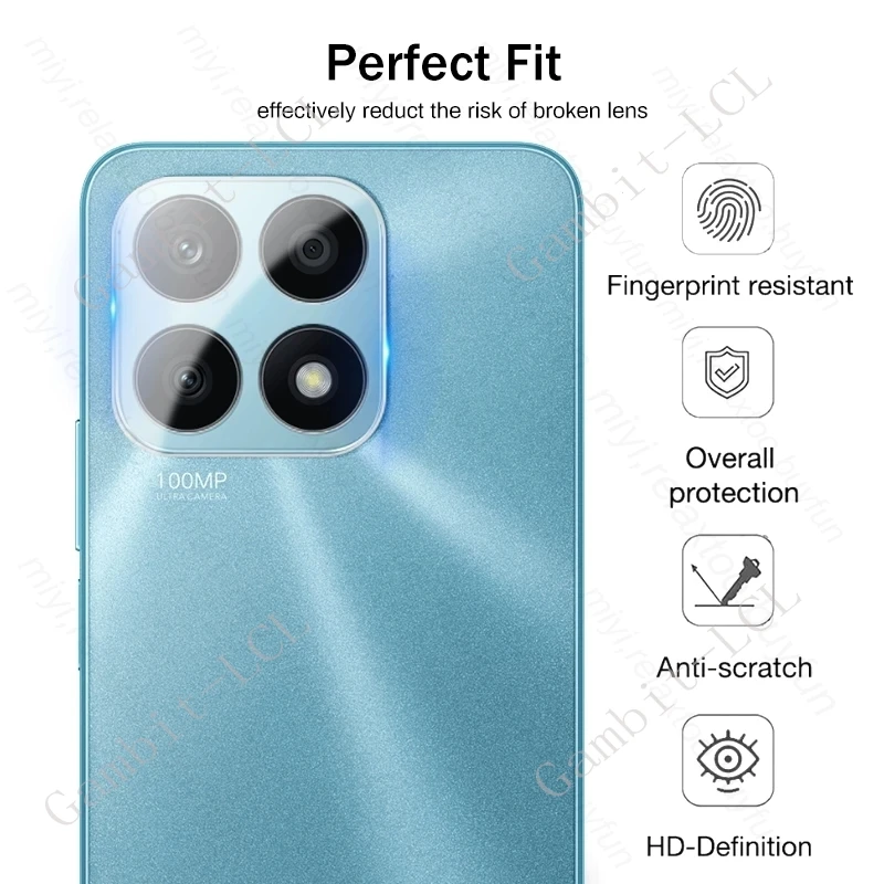 3 uds 9H HD 3D vidrio templado para Honor X8c 6,7 "HonorX8c lente de cámara trasera Protector de pantalla película - imagen 3