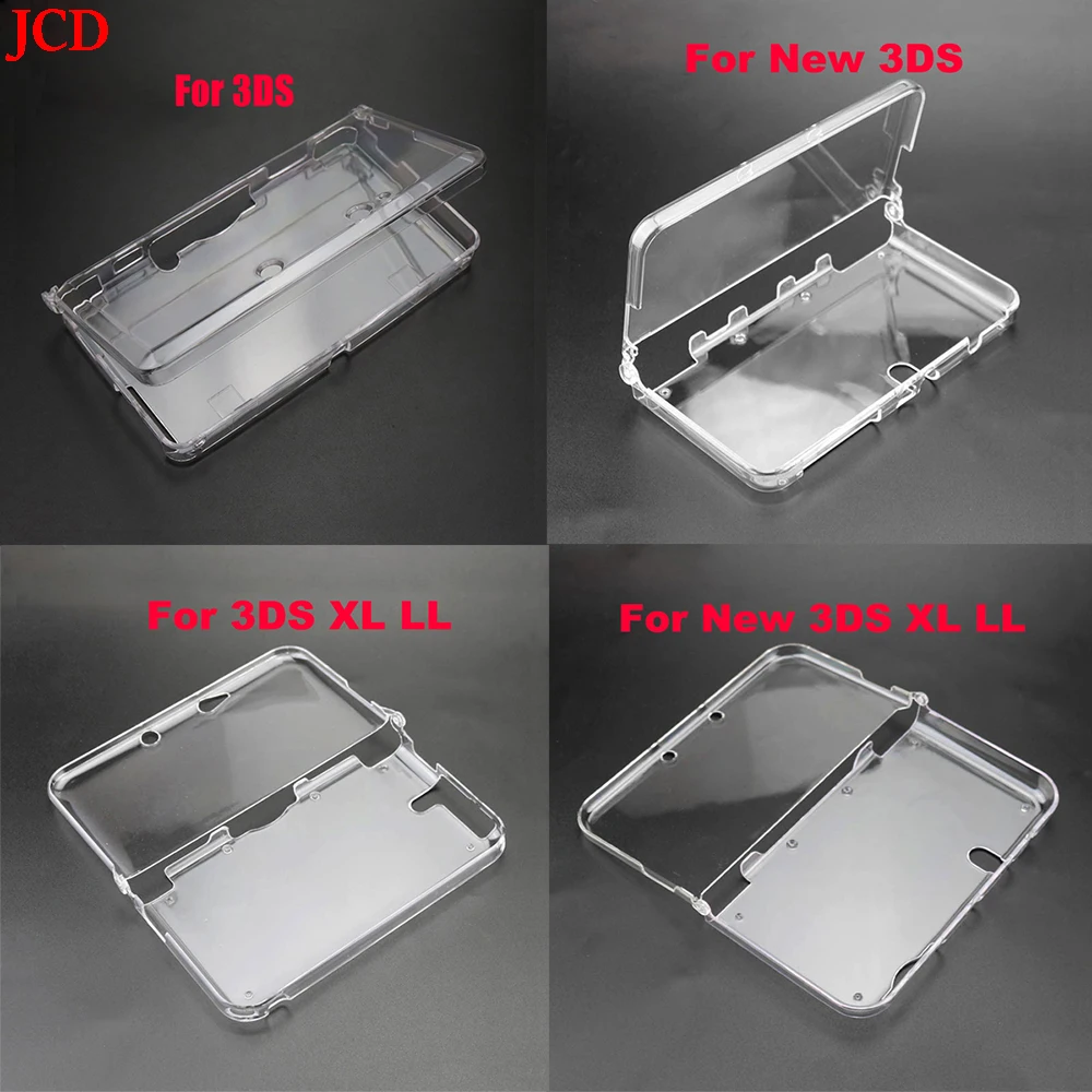 JCD a granel plástico transparente cristal protector carcasa dura funda de piel para Nintendo 3DS nuevo 3DS nuevo 3DS XL LL consola y lápiz óptico - imagen 2
