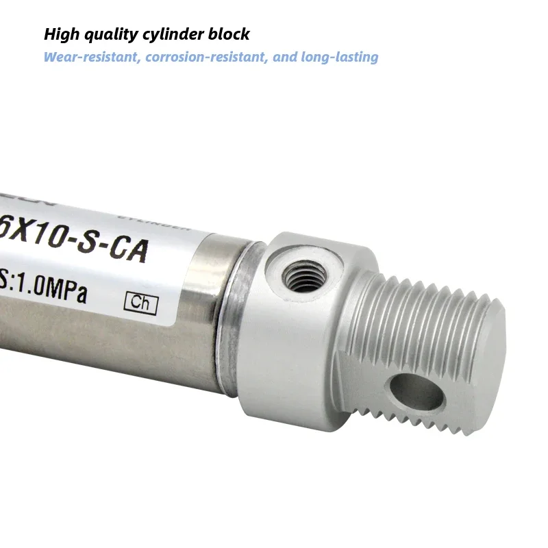 Mini cilindro de aire serie MA40, mini cilindros redondos de doble acción con carrera de 25-500mm MA40x50S-CA-U-CM - imagen 4