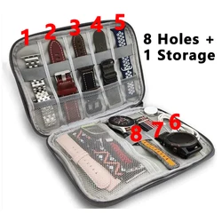 Caja de correa de reloj para Apple Watch, funda de viaje para reloj inteligente/Cable de datos, bolsa de almacenamiento, organizador de relojes para correa de reloj Apple