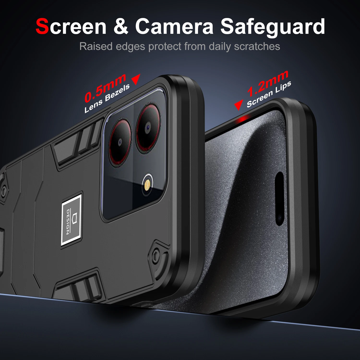 Funda de armadura para ZTE Blade A54 A 54 BladeA54, funda de lujo para cámara completa, protección de silicona A prueba de golpes, funda dura para teléfono ZTEBladeA54 Coque - imagen 2