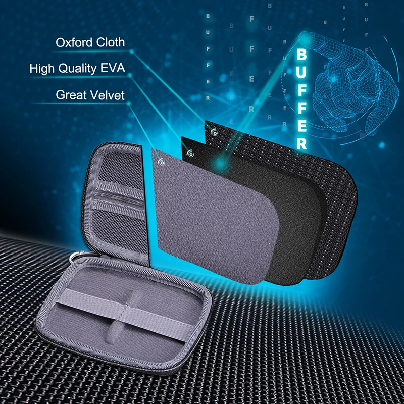 XANAD-funda de almacenamiento EVA para Samsung T7 Touch, funda portátil a prueba de golpes para Samsung T7, bolsa protectora portátil para SSD - imagen 2