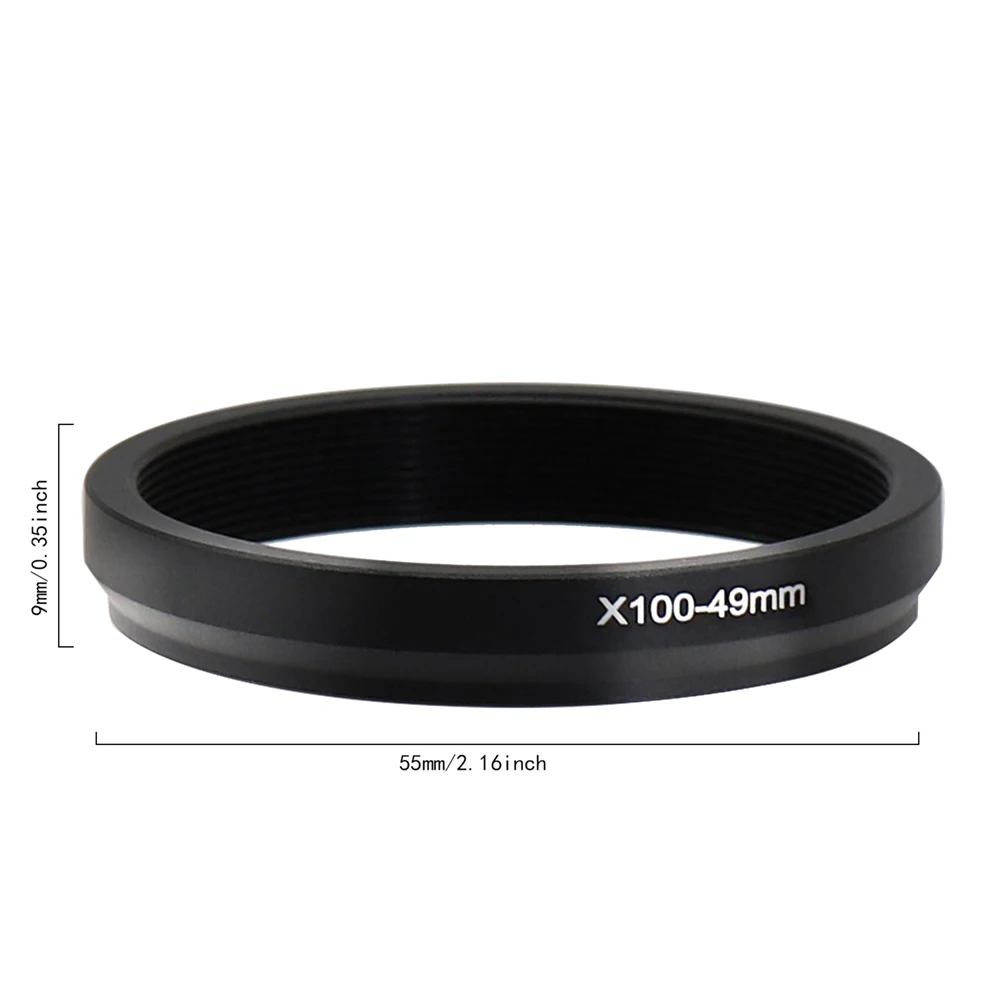 Anillo adaptador de filtro de 49mm para cámara serie Fujifilm X100 X100S X100T X100F X100V X100VI aleación de aluminio negro/plata - imagen 4