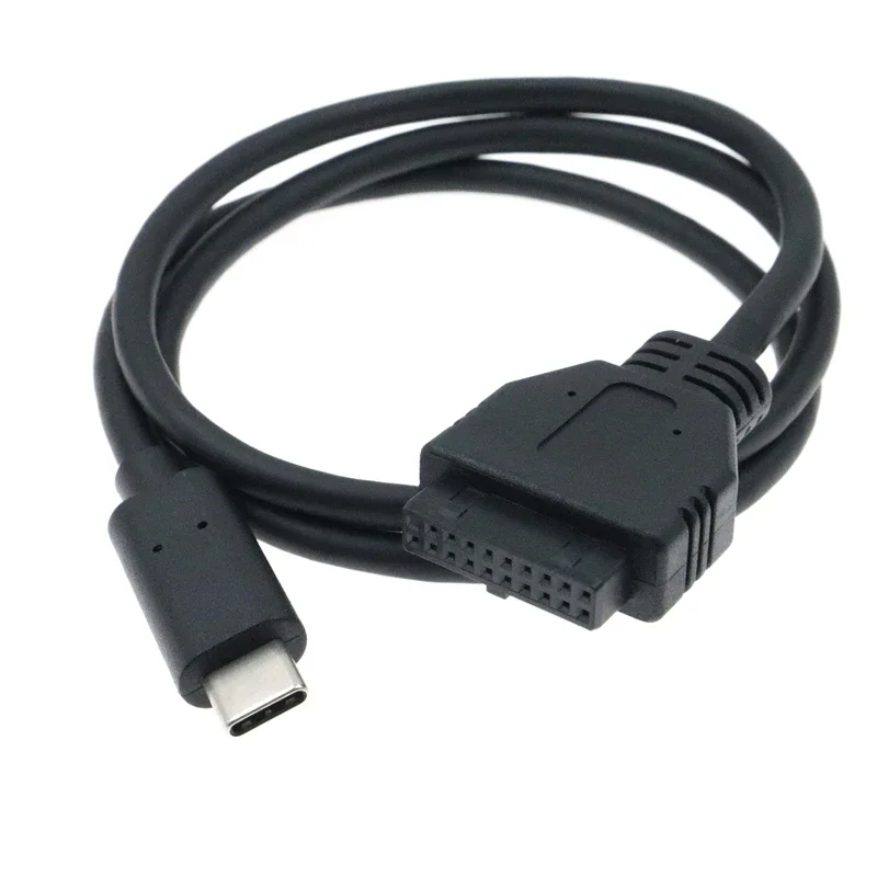 Cable de panel frontal USB3.0 de 70cm, Cable de datos USB 3.1 de 19 pines y 20 pines a tipo c, utilizado para adaptador de disco duro móvil del chasis de la computadora - imagen 5
