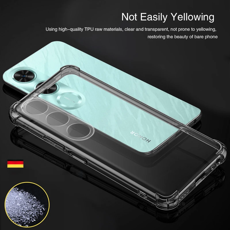 Funda de teléfono Airbag para Honor Play9C Play 9C 5G JDY-AN00 simplicidad suave transparente protección de lente de silicona cubierta trasera Original Fundas - imagen 3
