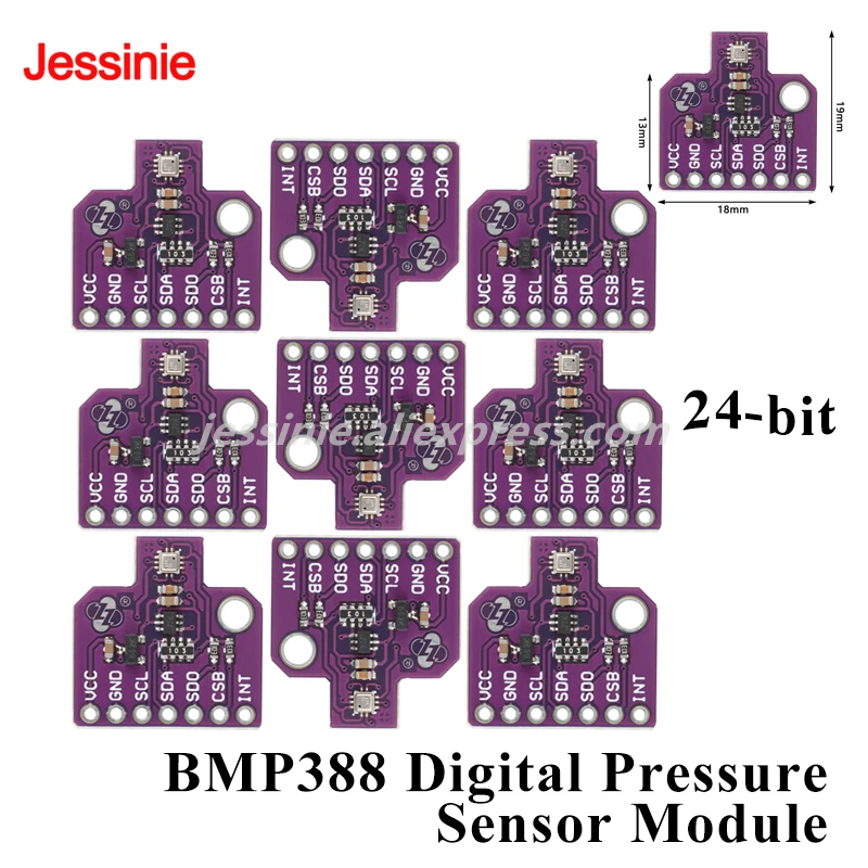 Módulo Sensor de presión Digital BMP388, medición de temperatura, Sensor de presión atmosférica de alta precisión de 24 bits, I2C, 10 Uds./1 ud.